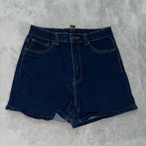 Navy High Waisted shorts